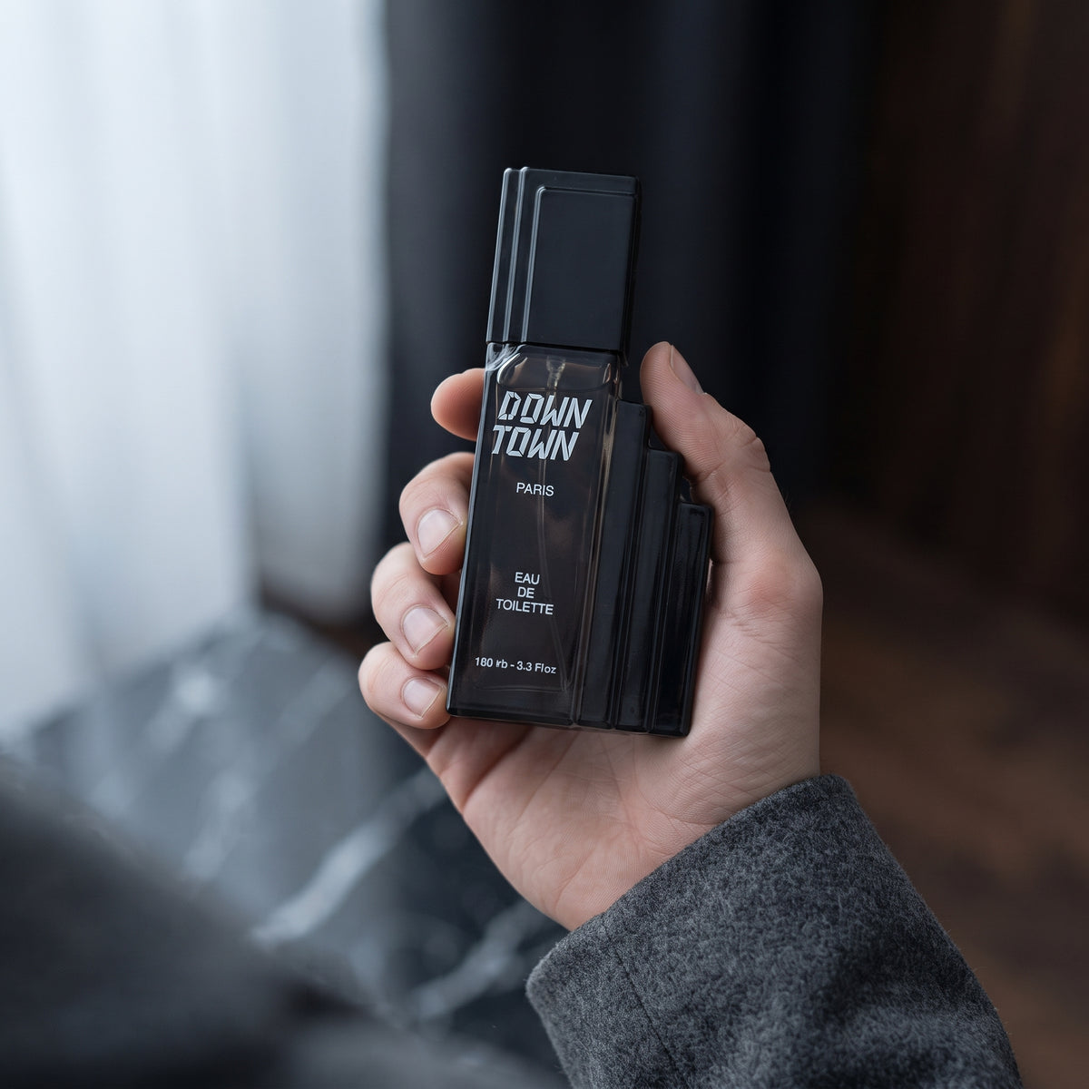 TRANS Paris Down Town Black Eau de Toilette for Men – Long Lasting Modern Masculine Perfume 100ml