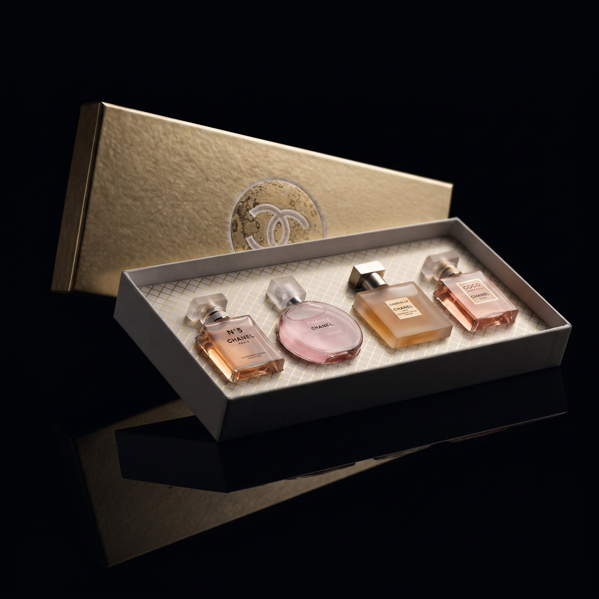 Chanel Mini Perfume Gift Set for Women – 4 Signature Eau de Parfum Fragrances (4 × 25ml)
