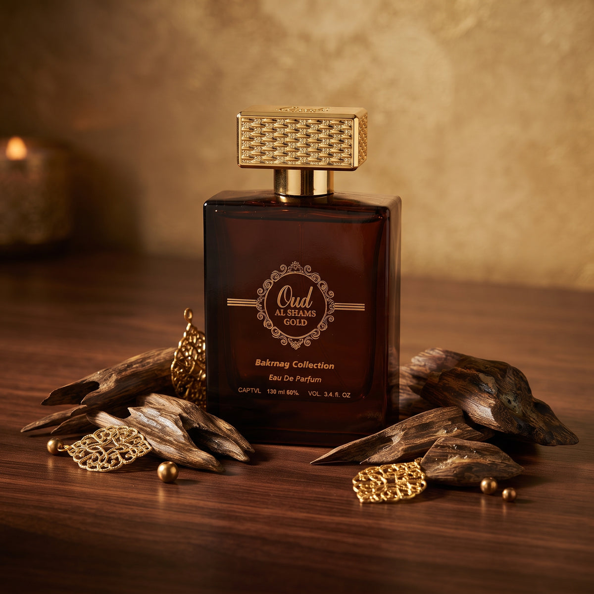 Batreeq Oud Al Shams Gold Eau de Parfum – Long Lasting Oriental Oud Perfume for Men & Women 100ml