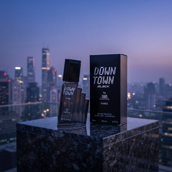 TRANS Paris Down Town Black Eau de Toilette for Men – Long Lasting Modern Masculine Perfume 100ml
