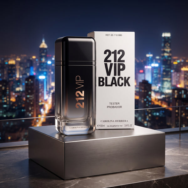 Carolina Herrera 212 VIP Black Eau de Parfum for Men – Long Lasting Aromatic Fougère Perfume 100ml