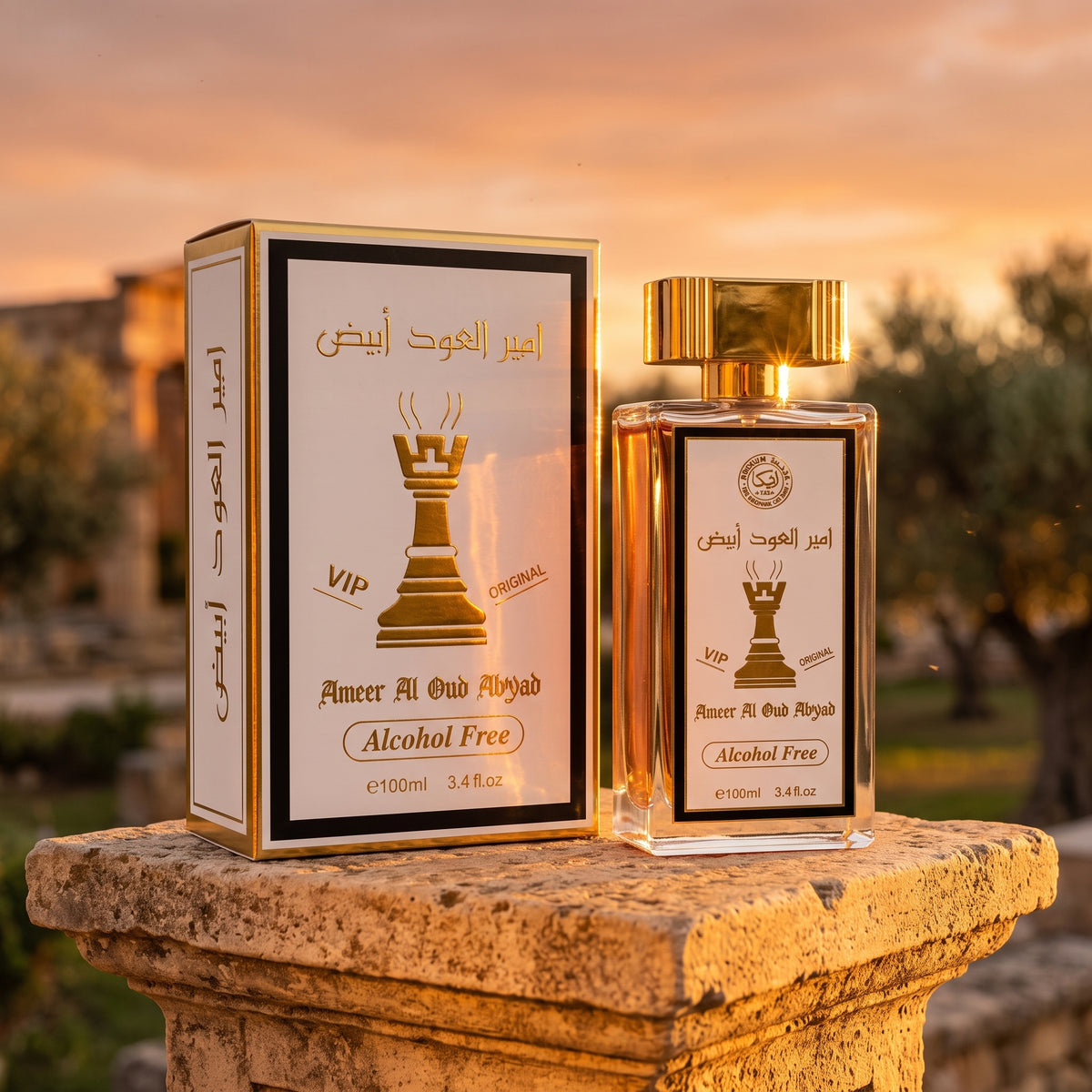 Ameer Al Oud Abyiad VIP Edition by Atika Perfumes – Alcohol-Free Oud Perfume – 100ml (3.4 fl. oz.)