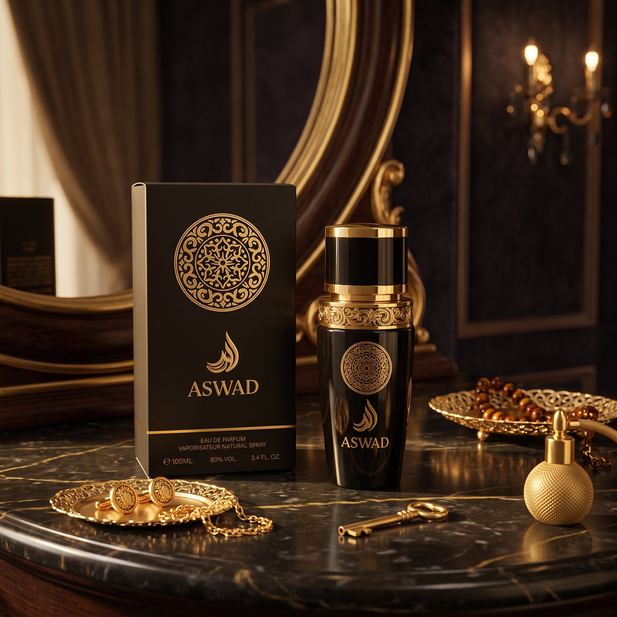 Aswad Eau De Parfum by Atika Perfumes – 100ml (3.4 fl. oz.) | Essence Collection
