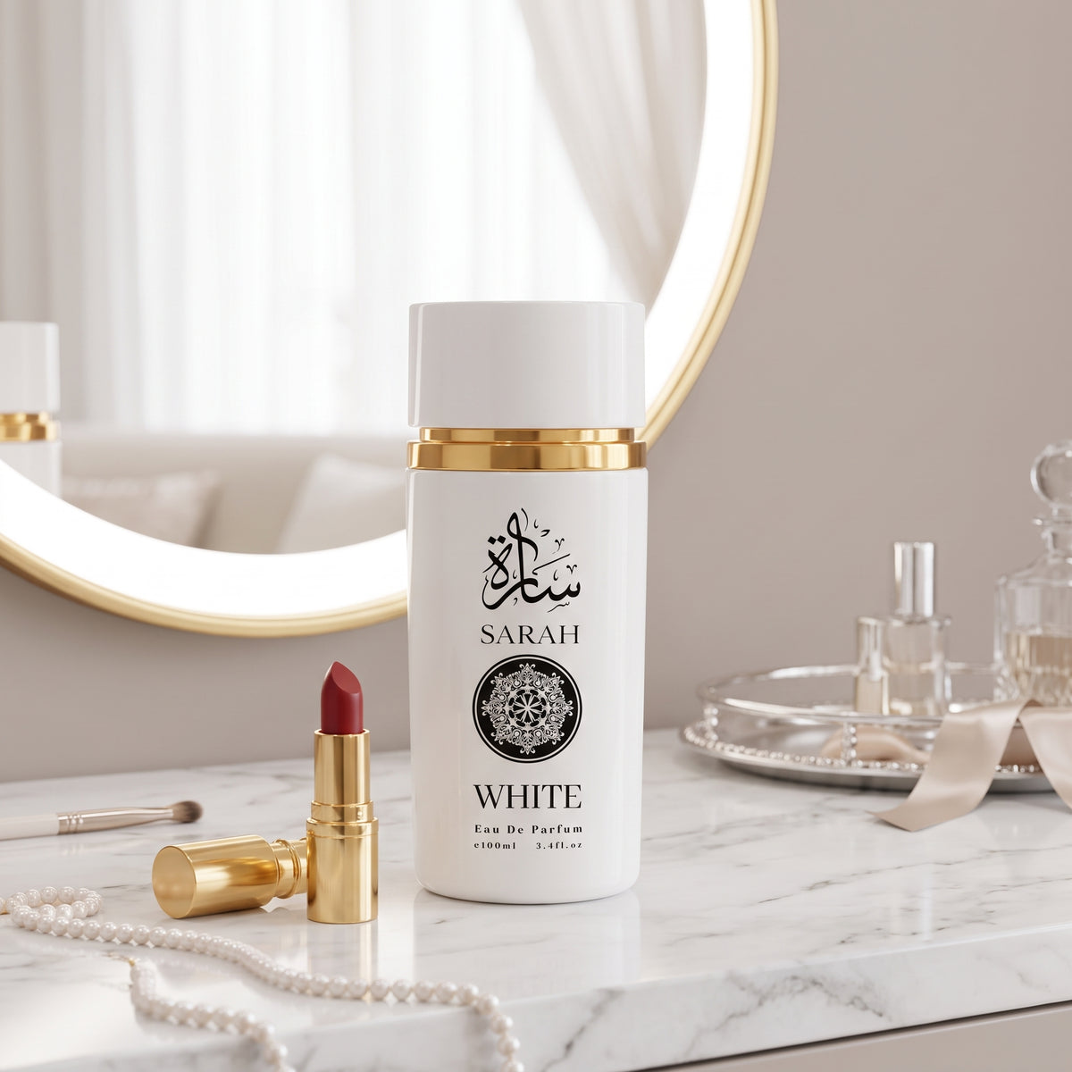 Sarah White Eau De Parfum by Atika Perfumes – 100ml (3.4 fl. oz.) | Premium Perfume