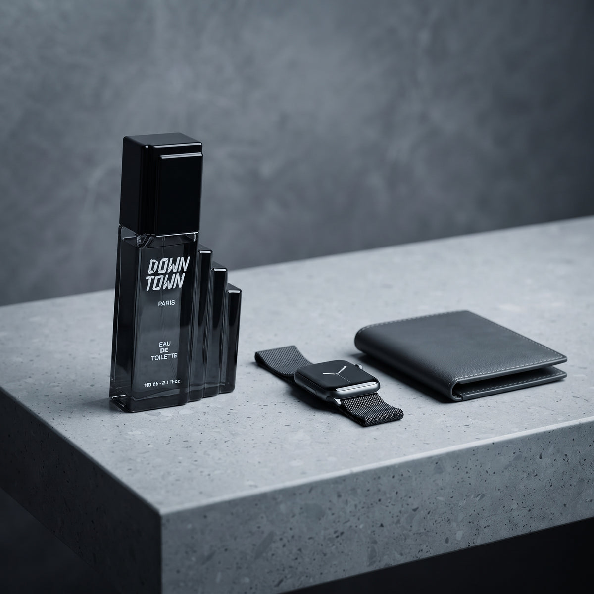 TRANS Paris Down Town Black Eau de Toilette for Men – Long Lasting Modern Masculine Perfume 100ml