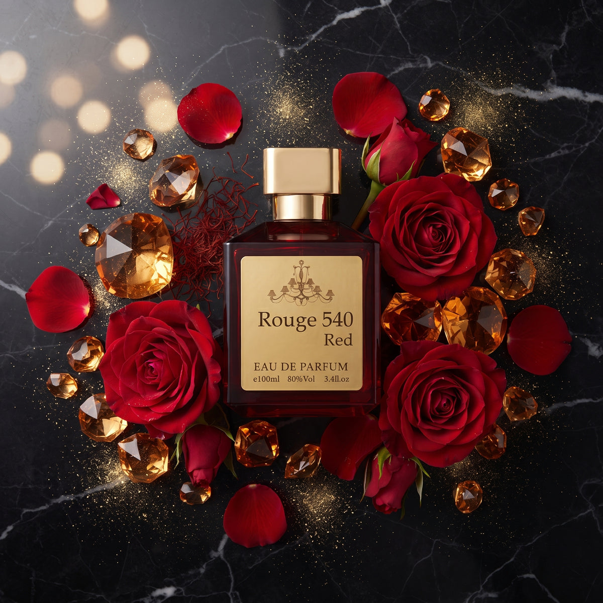 Rouge 540 Red Eau De Parfum – 100ml (3.4 fl. oz.) | Premium Long-Lasting Unisex Perfume