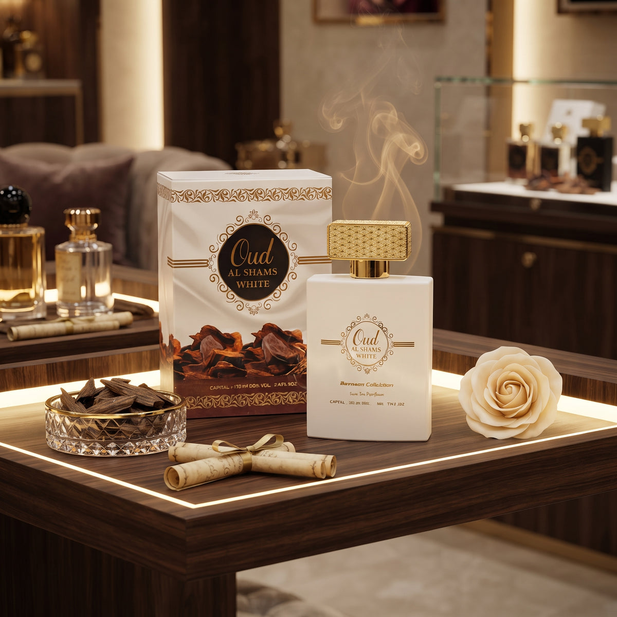 Batreeq Oud Al Shams Gold Eau de Parfum – Long Lasting Oriental Oud Perfume for Men & Women 100ml