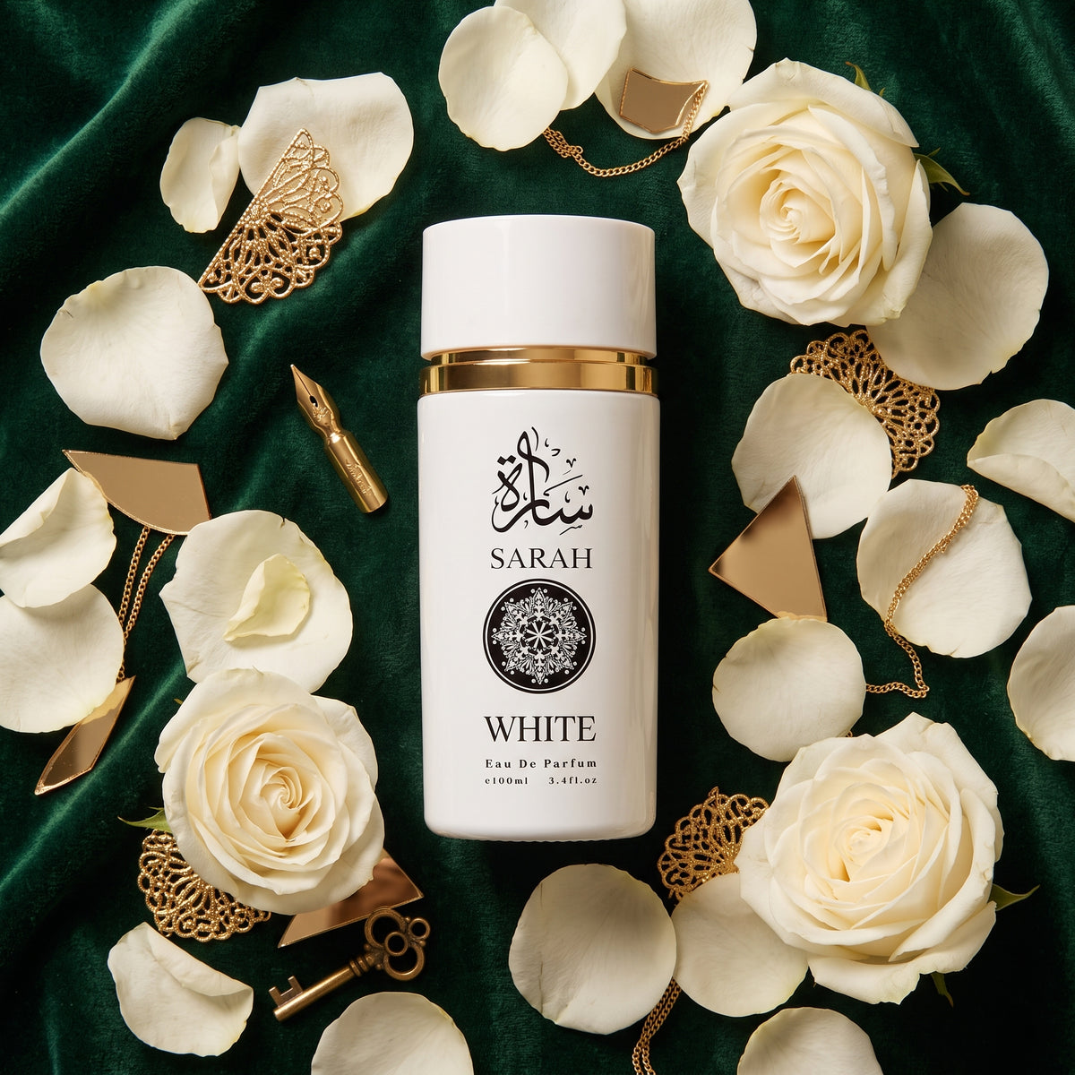 Sarah White Eau De Parfum by Atika Perfumes – 100ml (3.4 fl. oz.) | Premium Perfume